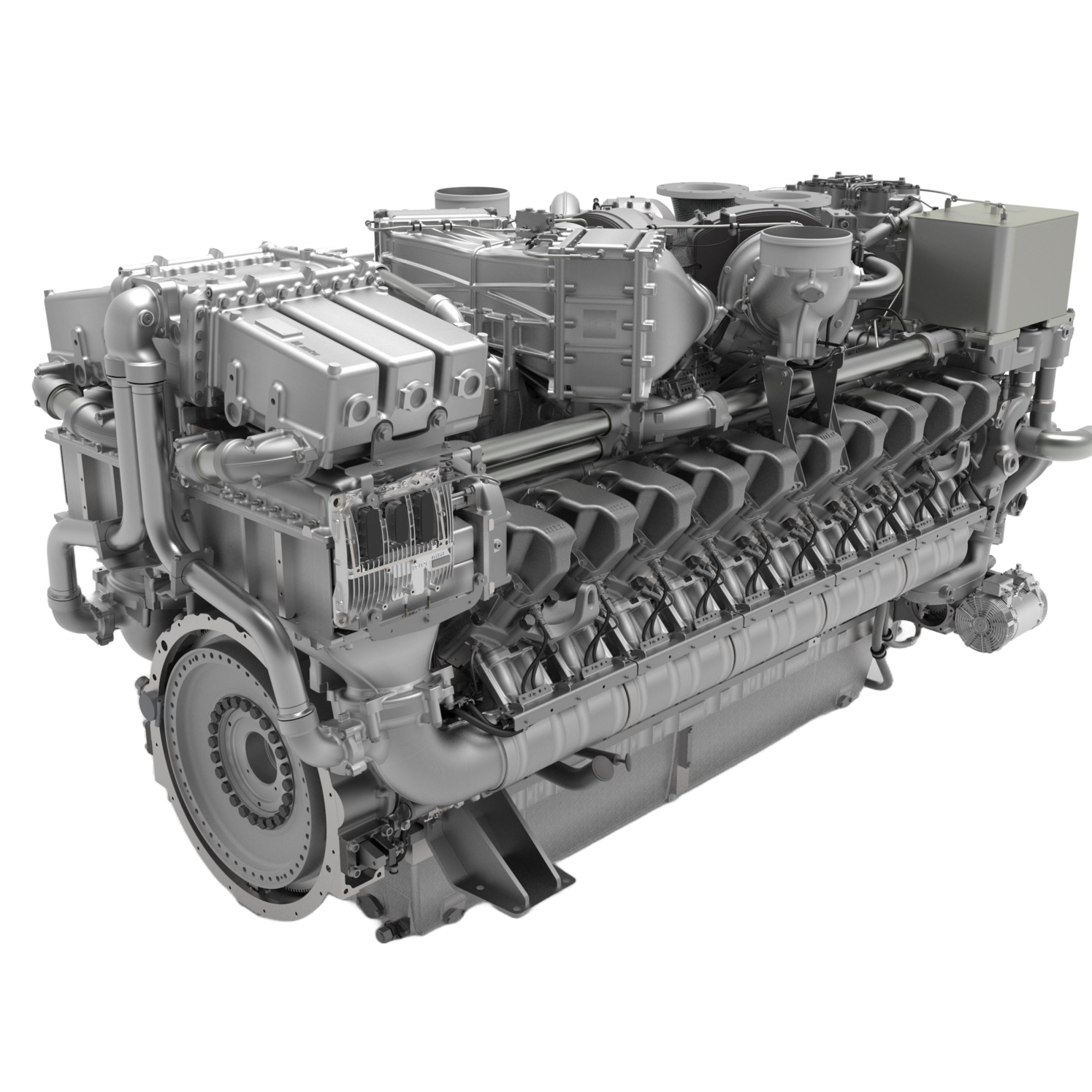 Engine on white background
