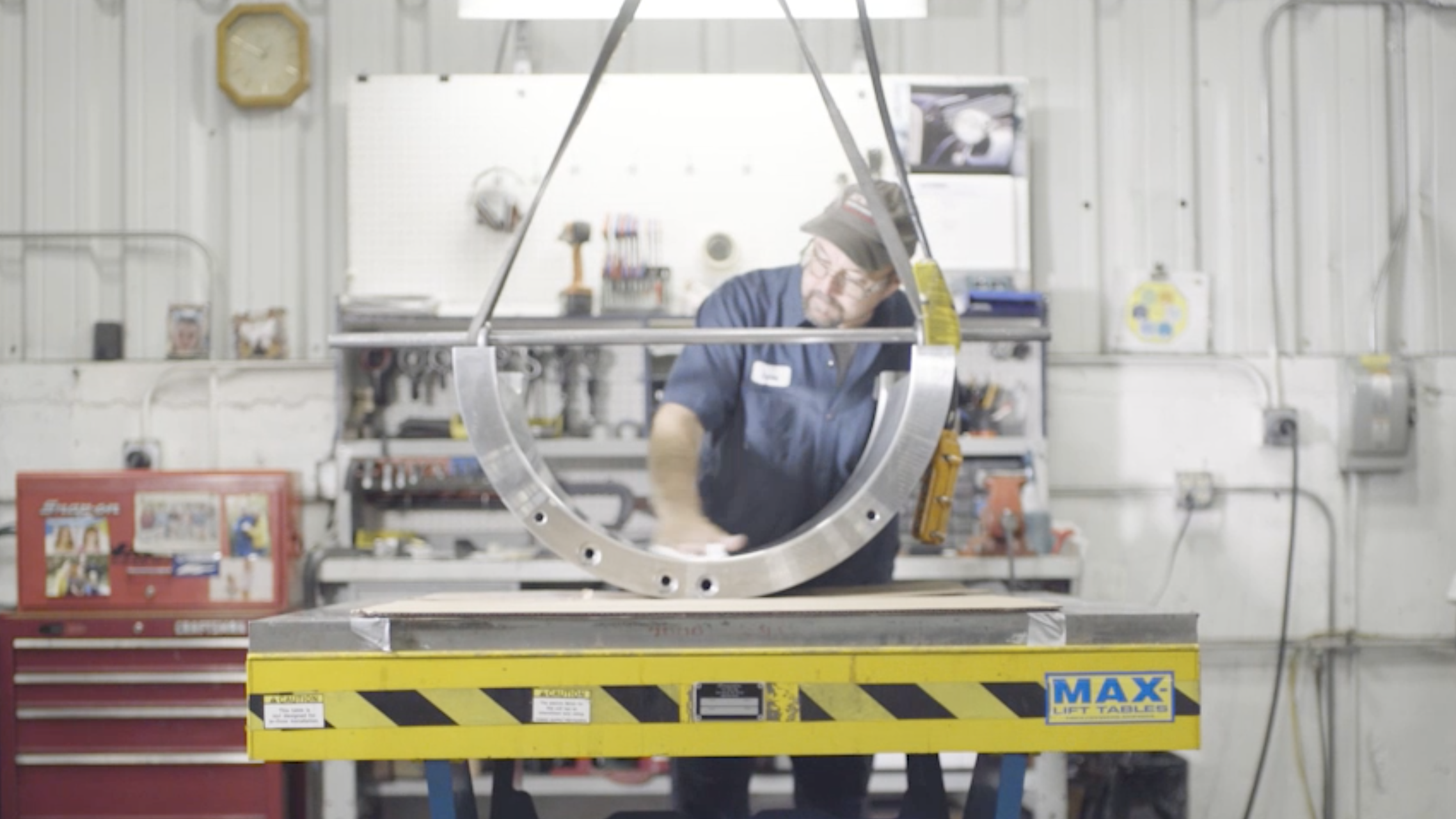 Arbeiter Gleitlager Reparatur