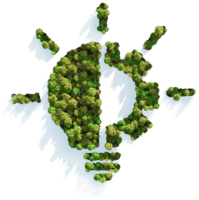 Icon Glühbirne im Moosstil