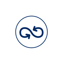 Blaues Icon Langlebig