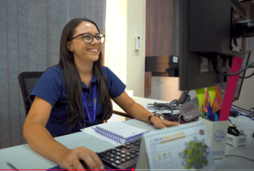Woman at desk