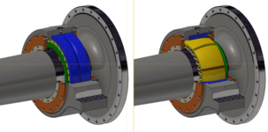comparison roller element bearing and plain bearing