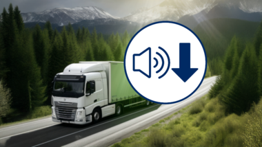 Icon Noise Reduction in front of a truck