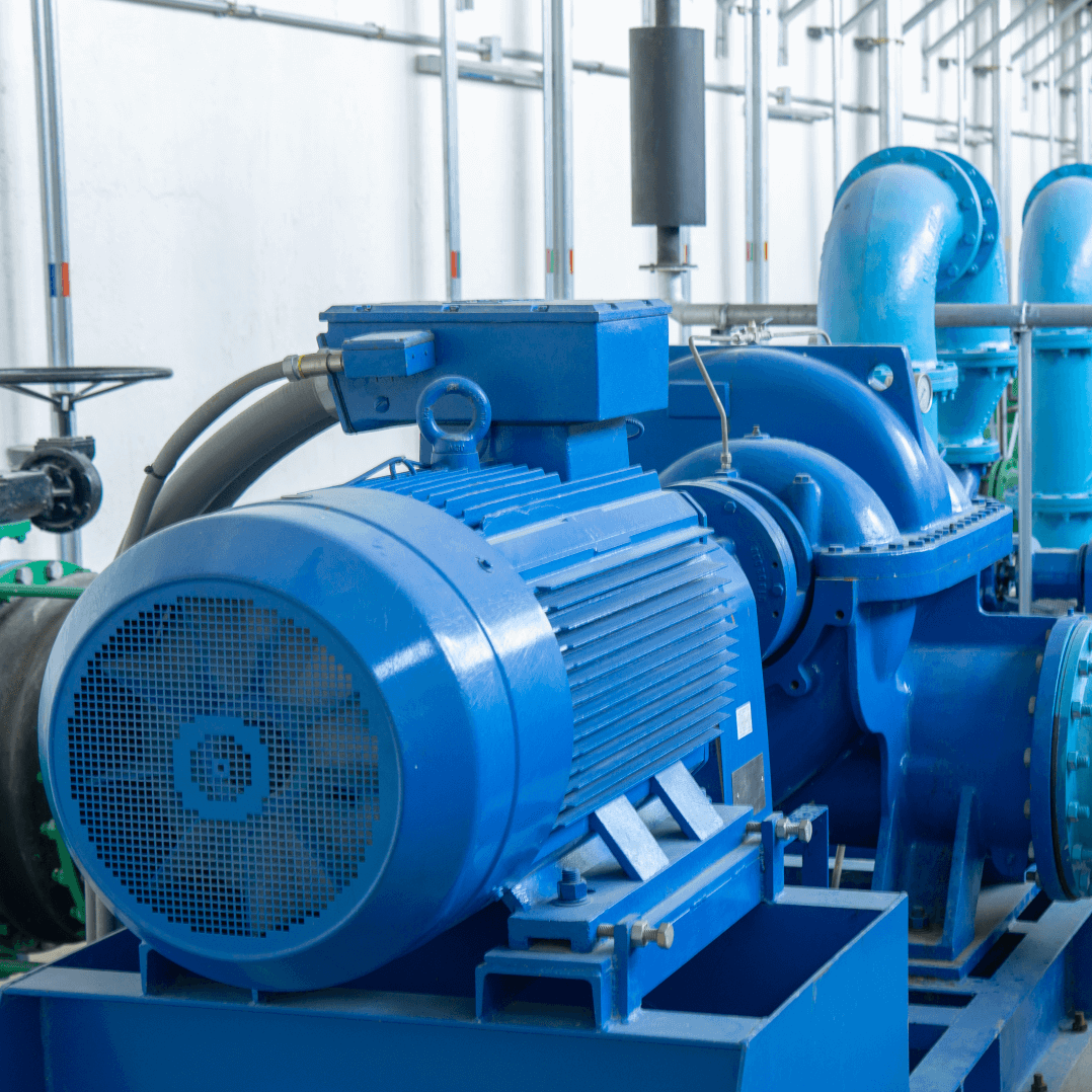 Power Generation station in blue