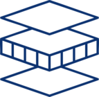 Blue icon variety of materials