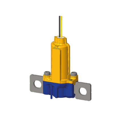 Product picture POWERcloser with blue and yellow housing and cable